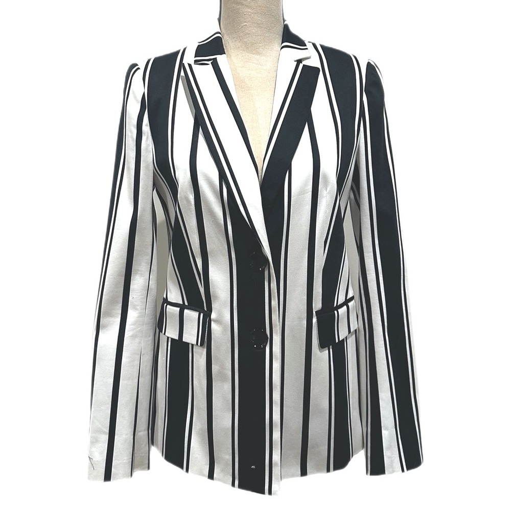 Blumarine Blugirl Navy White Striped Blazer Jacket